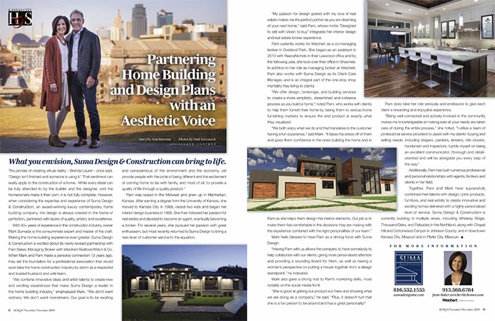 Kansas City Homes & Style November/December 2019 - Partnering Home Building and Design Plans with an Aesthetic Voice